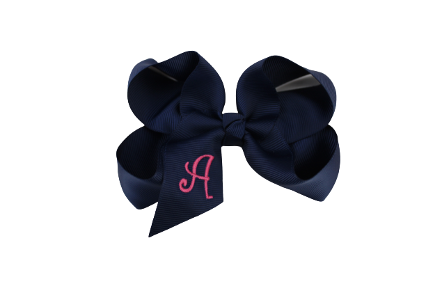osewpretty Personalized Hair Bows, Monogrammed Hair Bow, Southern Fancy Script Monogrammed Classic Bow, Monogrammed Bows, Fancy Monogram Hair Bows